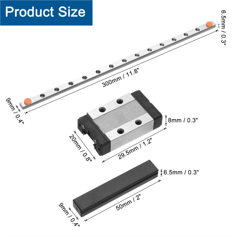 1PCS MGN9 9mm Linear Guide 100 - Linear Rail Mgn12H Set 评论和价格