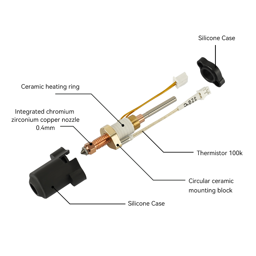 Hotend For Creality K1C K1 MAX - High Flow Ceramic Hotend 评论和价格
