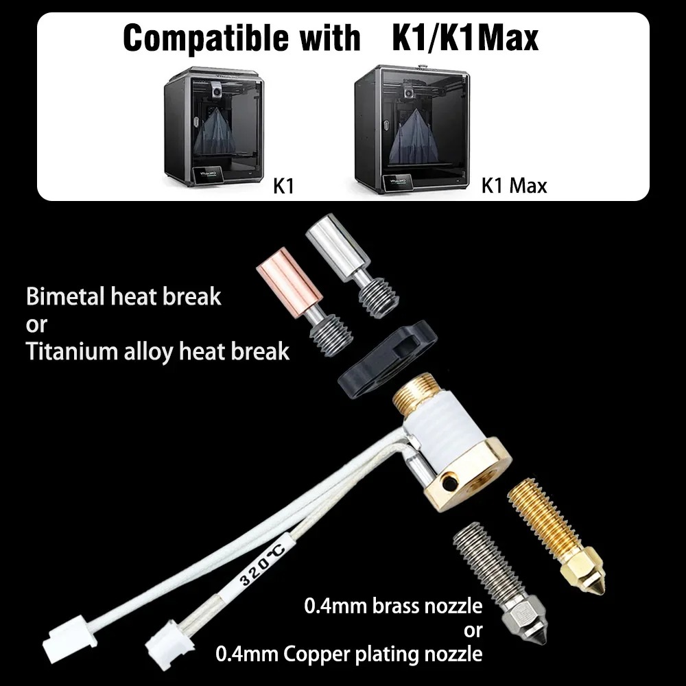 Upgrade Creality K1 Ceramic He - High Flow Ceramic Hotend 评论和价格